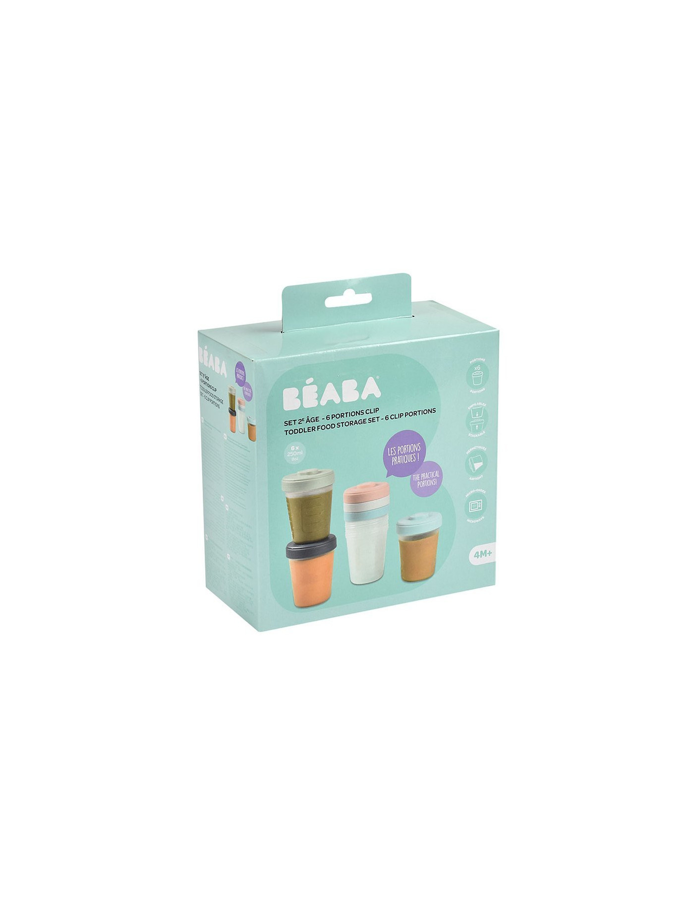 Beaba Zestaw słoiczków Clip 6 szt. (6x250ml)