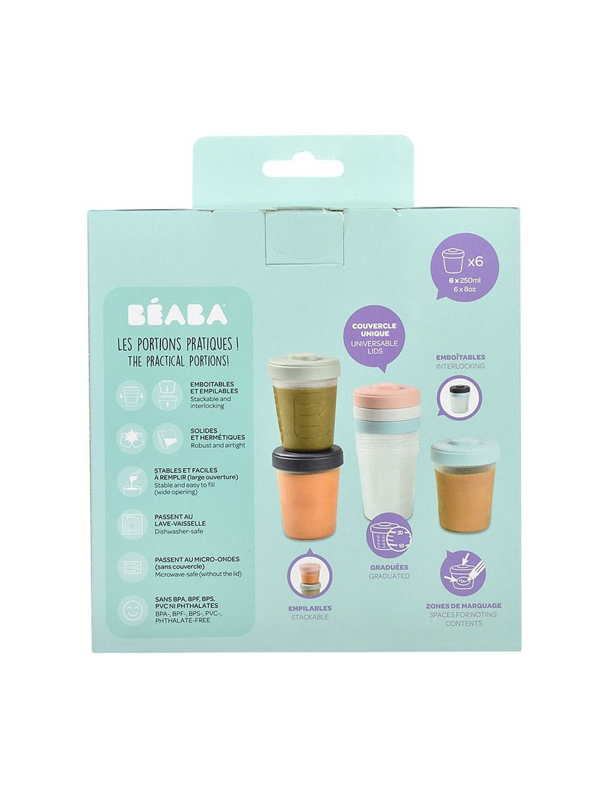 Beaba Zestaw słoiczków Clip 6 szt. (6x250ml)