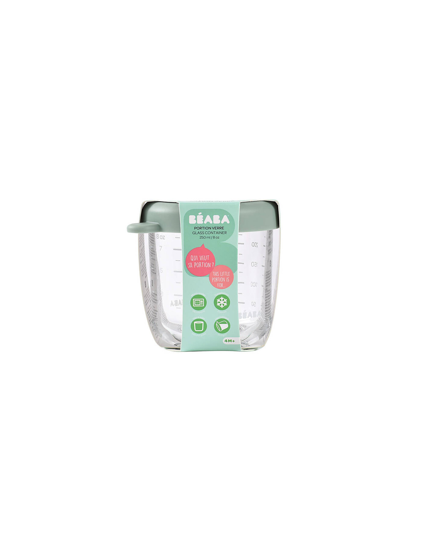 Szklany pojemnik z zamknięciem 250 ml SAGE Beaba