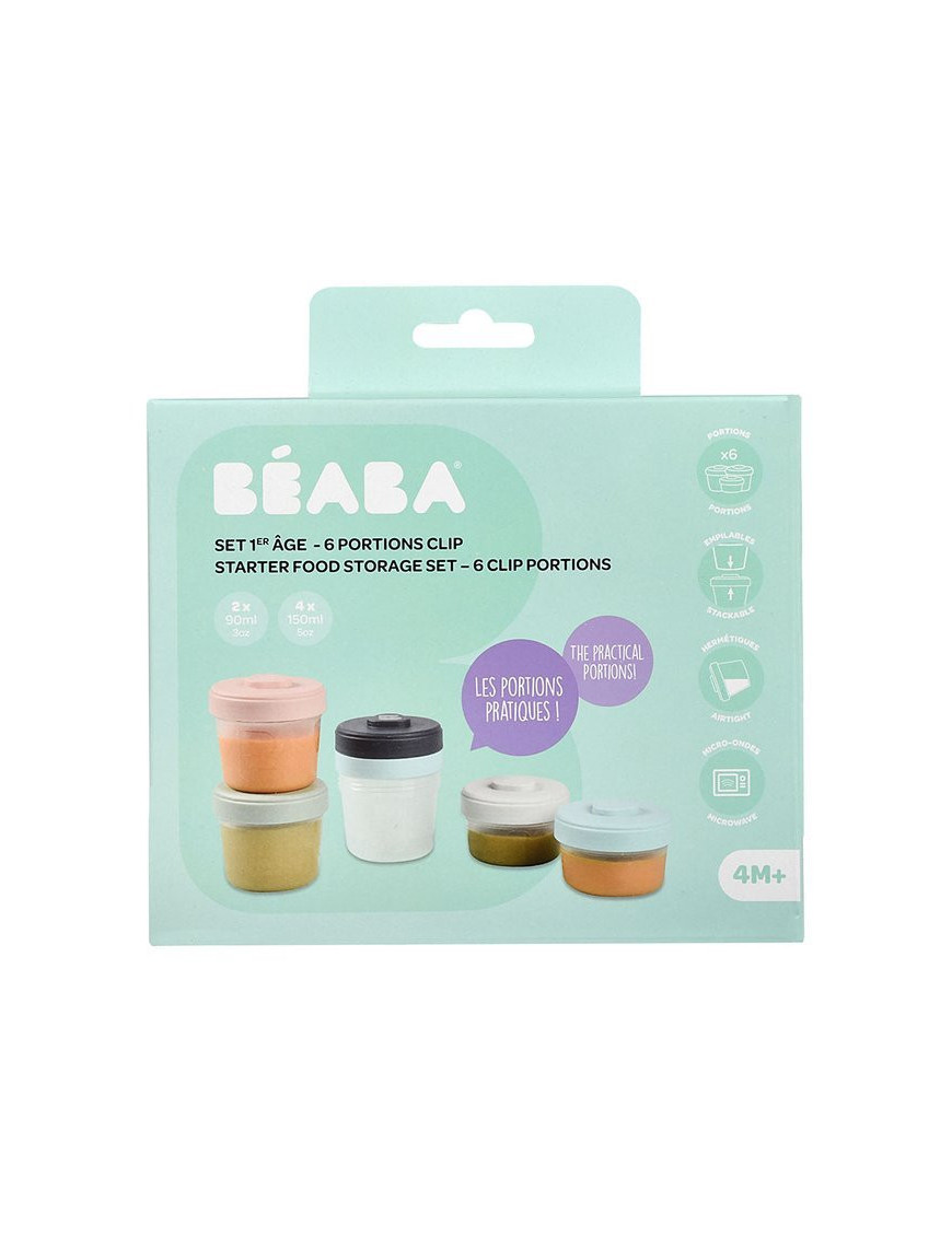 Beaba Zestaw słoiczków Clip 6 szt. (2x90ml + 4x150ml)