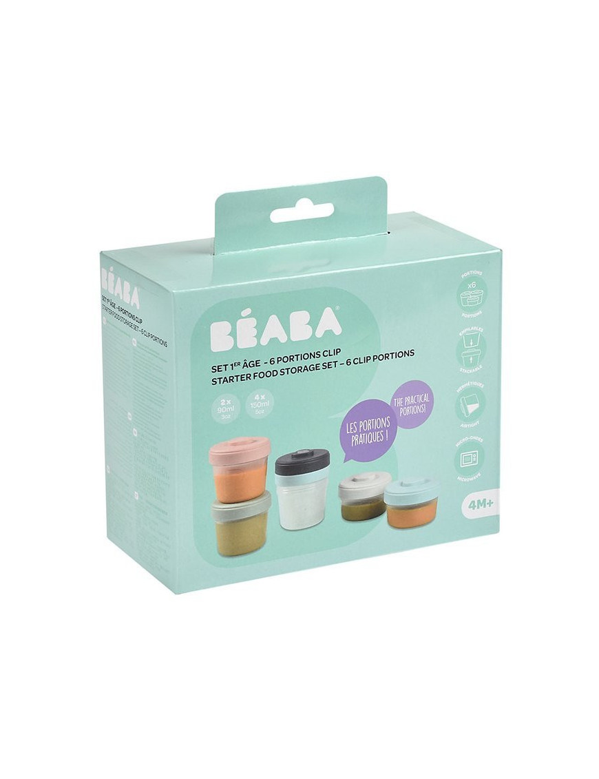 Beaba Zestaw słoiczków Clip 6 szt. (2x90ml + 4x150ml)