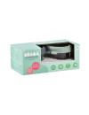 Beaba Zestaw pojemników słoiczków szklanych z zamknięciem 2 x 150 ml Mineral/Sage green
