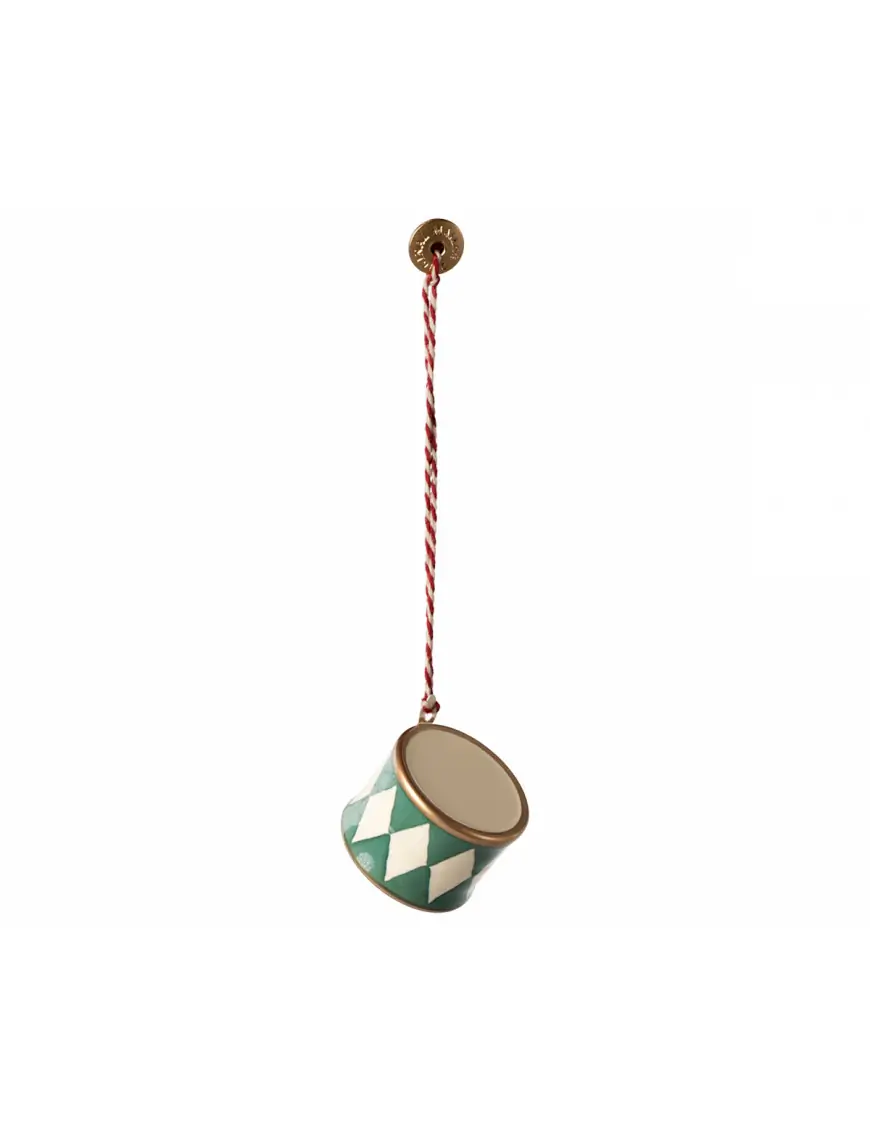 Ozdoba choinkowa small drum - Dark green, Maileg