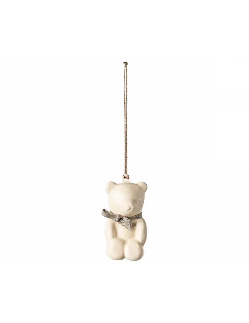 Ozdoba choinkowa w pudełku Teddy bear - Off white/Blue, Maileg