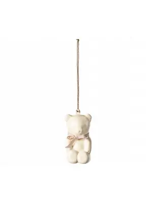 Ozdoba choinkowa w pudełku Teddy bear - Off white/Rose, Maileg