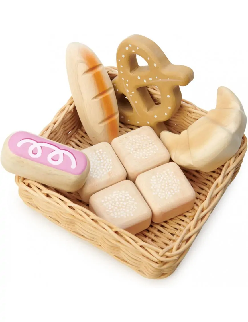 Wiklinowy koszyk z pieczywem, Tender Leaf Toys