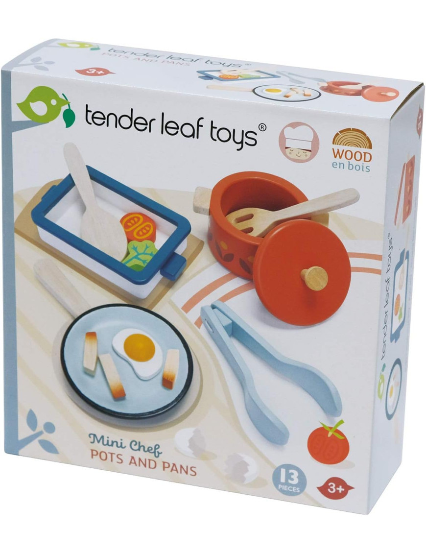 Tender Lea Toys, Zestaw drewnianych naczyń