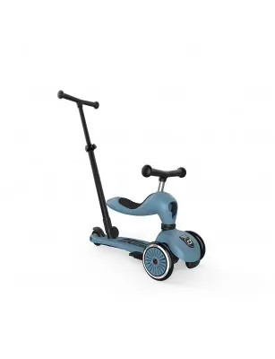 SCOOTANDRIDE Highwaykick 1 Push and Go 2w1 Jeździk i hulajnoga 1-5 lat Steel