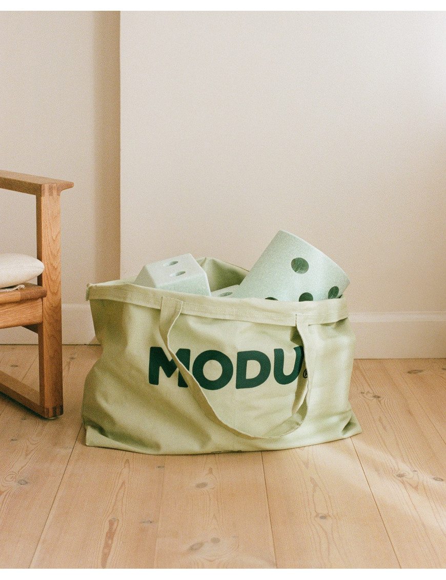 MODU Dreamer set – Kreatywne klocki rozwijające motorykę dużą, miętowy + torba GRATIS