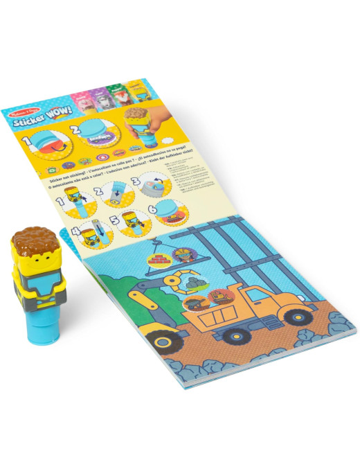 Sticker WOW! stempelki z naklejkami Buldożer, Melissa & Doug