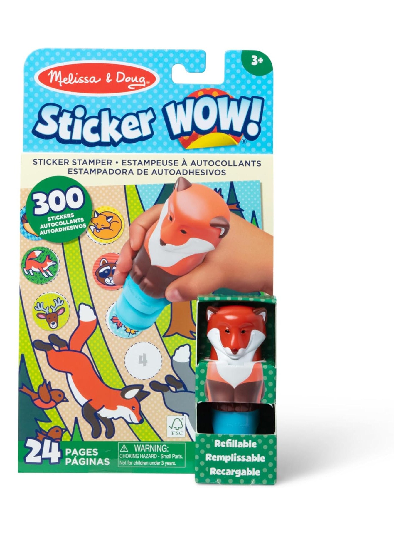 Sticker WOW! stempelki z naklejkami lisek, Melissa & Doug Sticker WOW! stempelki z naklejkami lisek, Melissa & Doug