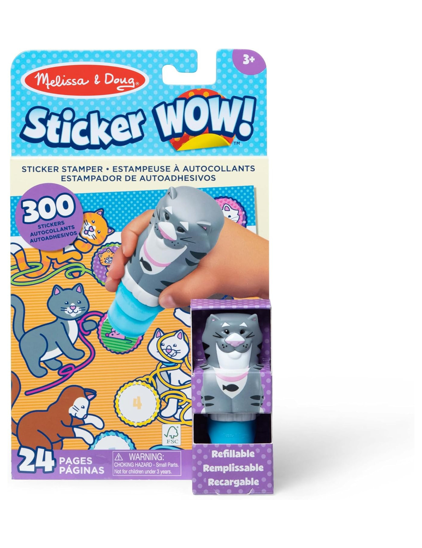 Sticker WOW! stempelki z naklejkami kotek, Melissa & Doug