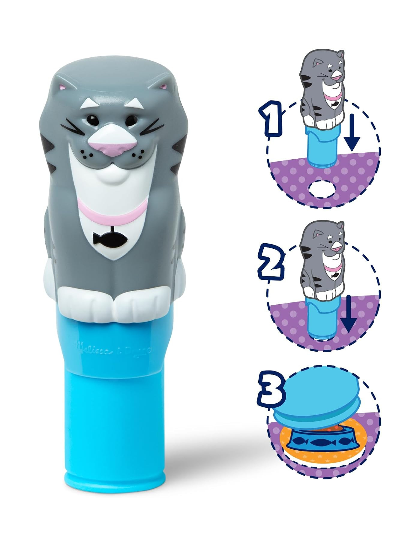 Sticker WOW! stempelki z naklejkami kotek, Melissa & Doug