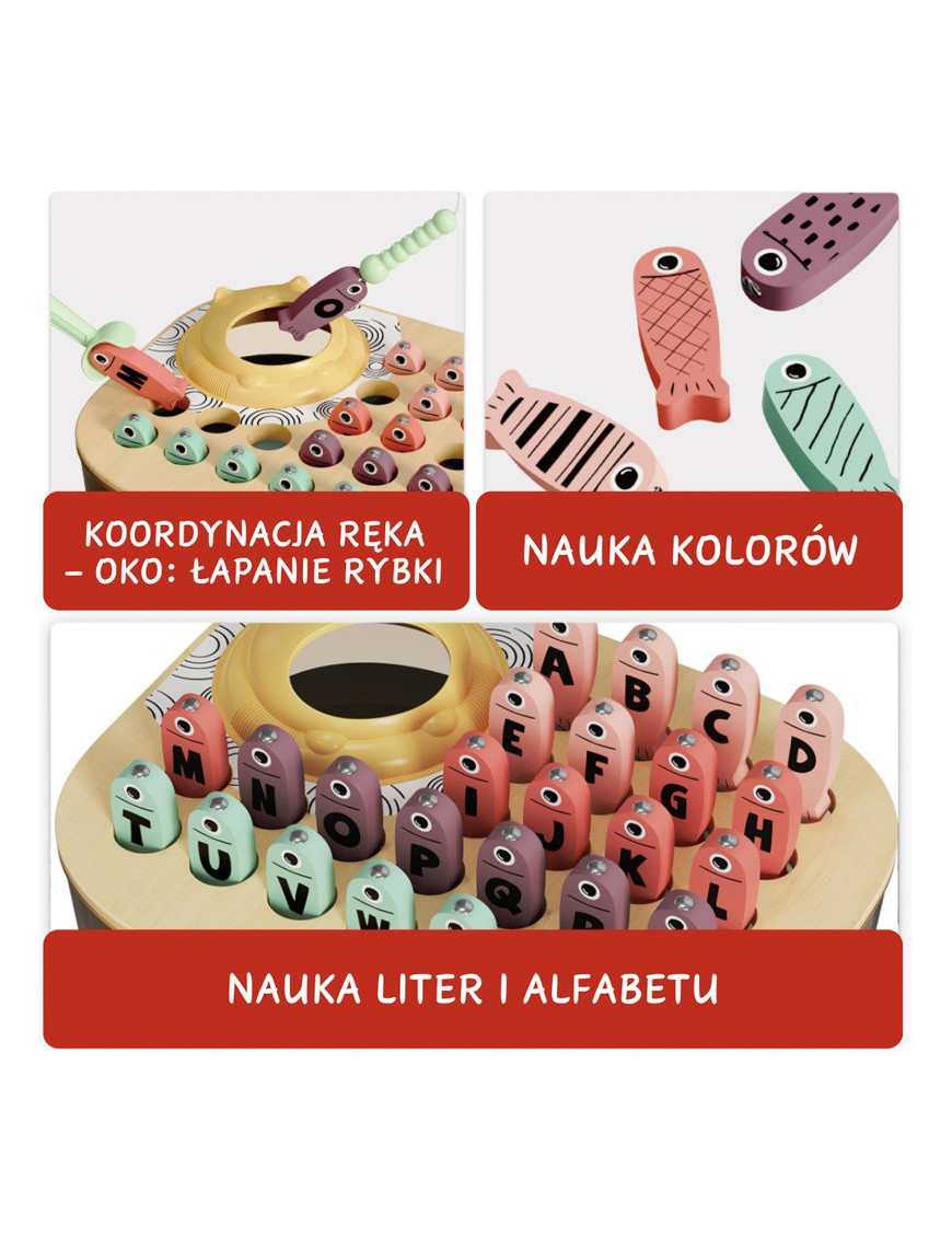 Łowimy Rybki ABC – magnetyczna gra zręcznościowa 24 mies.+ TOPBRIGHT