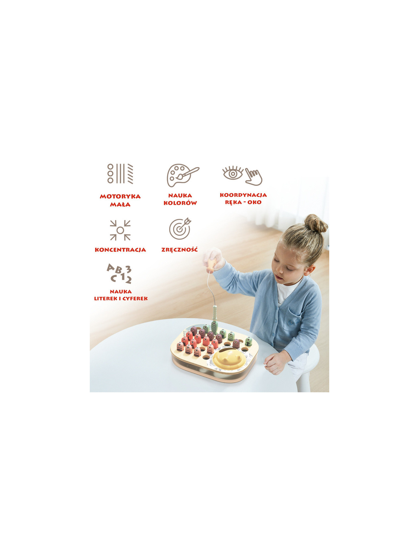 Łowimy Rybki ABC – magnetyczna gra zręcznościowa 24 mies.+ TOPBRIGHT