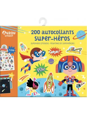 Auzou, Zestaw 200 naklejek Super Bohaterowie 3+