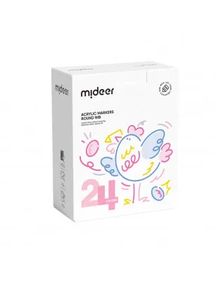 mideer Markery akrylowe z okrągłą końcówką (24 kolory)
