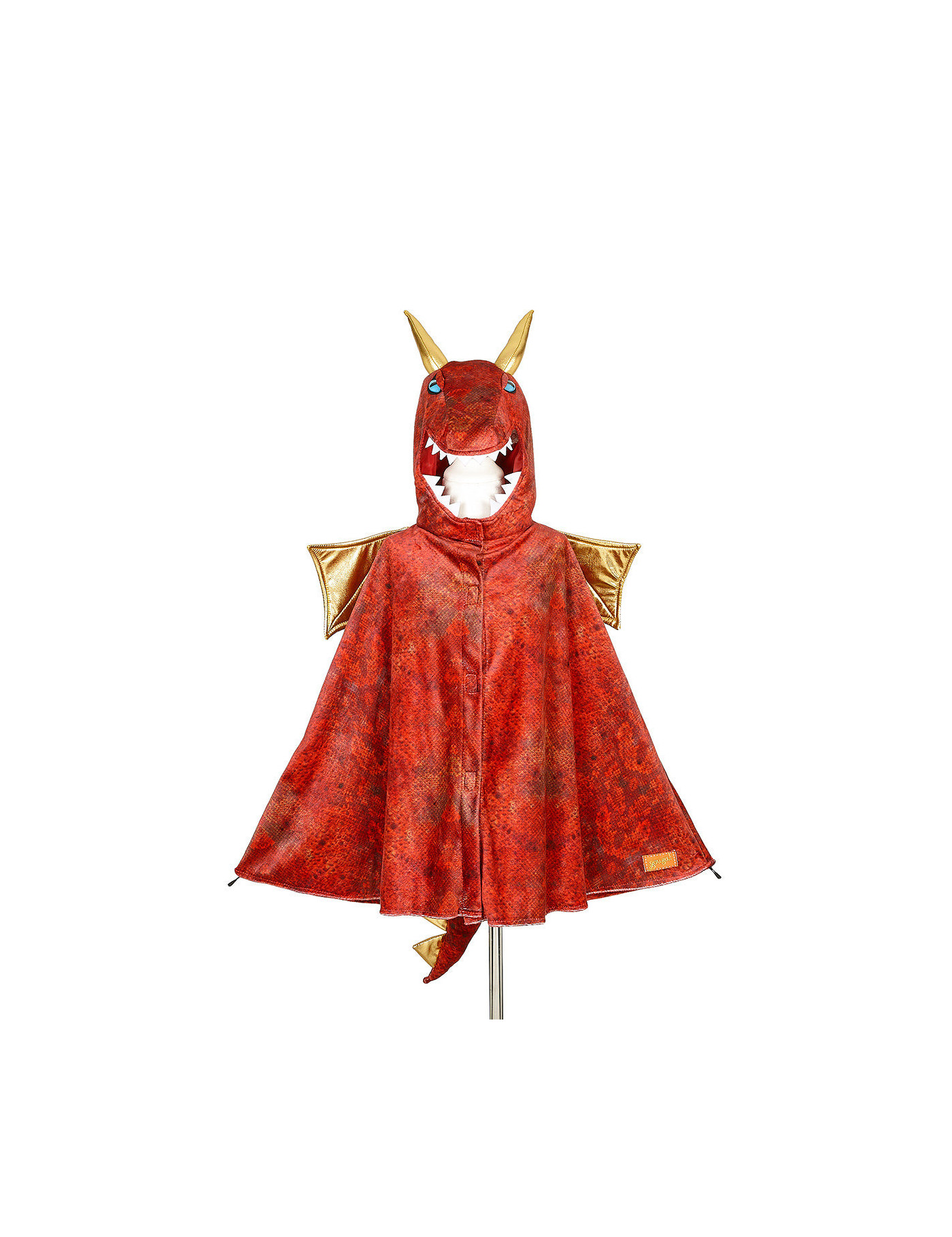 Souza! Kostium peleryna z kapturem - maską czerwony smok Red dragon 4-7 lat