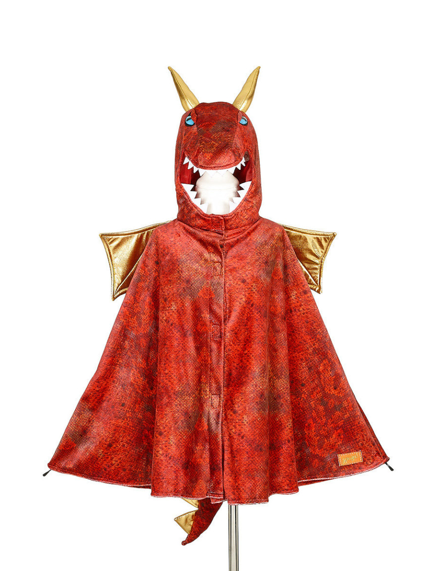 Souza! Kostium peleryna z kapturem - maską czerwony smok Red dragon 4-7 lat