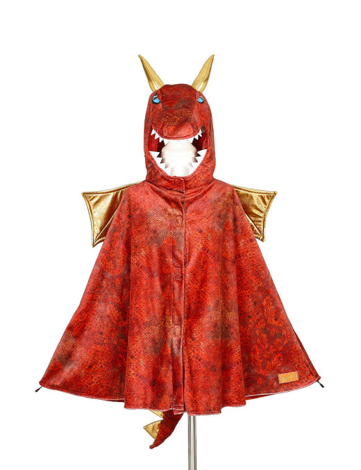 Souza! Kostium peleryna z kapturem - maską czerwony smok Red dragon 4-7 lat