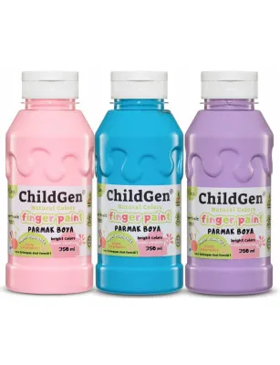 Łatwo zmywalne farby w butelce do malowania palcami (3X350ml) ChildGen
