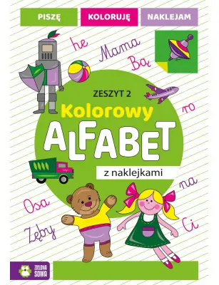 Kolorowy alfabet z naklejkami. Zeszyt 2