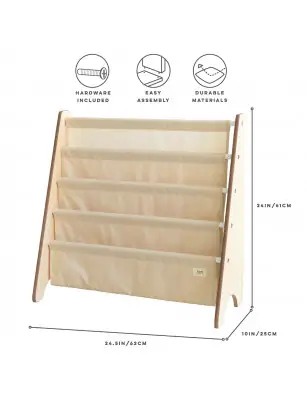 3 Sprouts Stojak na Książki Recycled Solid Beige