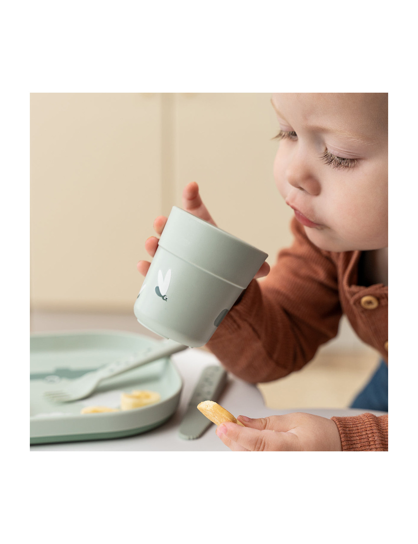 Done by Deer Kubek dla Dziecka Mini Mug Foodie Croco Green