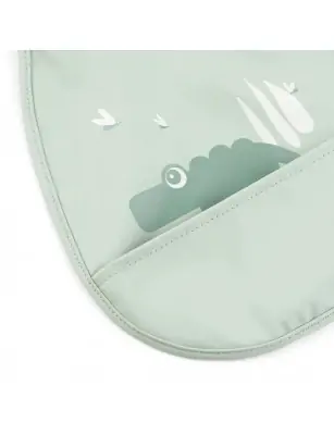 Done by Deer Śliniak z Kieszonką Tiny 2szt Happy Clouds Green