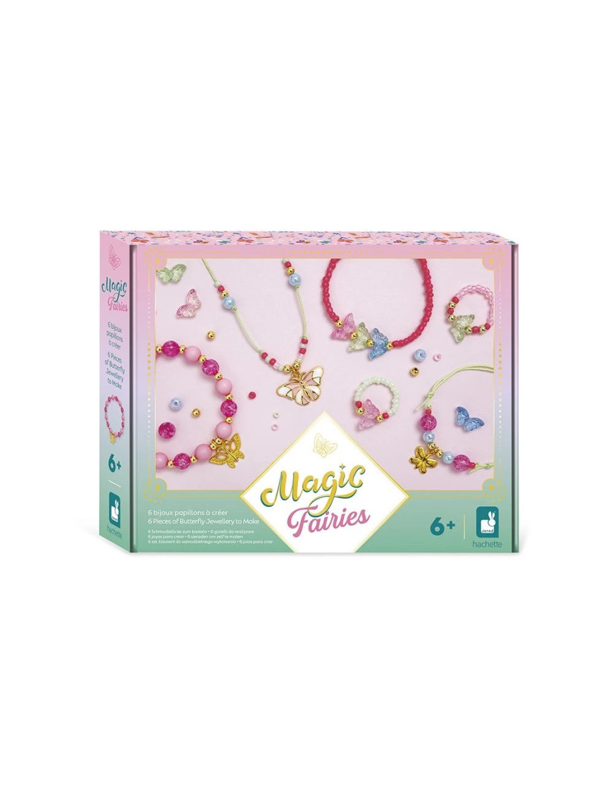Janod Zestaw kreatywny do tworzenia biżuterii z motylami Wróżki Magic Fairies 6+ Janod Zestaw kreatywny do tworzenia biżuterii z motylami Wróżki Magic Fairies 6+