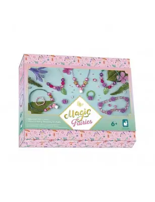 Janod Zestaw kreatywny do tworzenia biżuterii ze szkatułką do przechowywania Wróżki Magic Fairies 6+