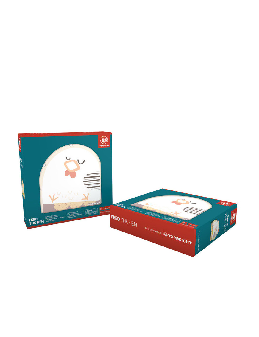 TOPBRIGHT Nakarm Kurę – zręcznościowa gra Montessori dla dzieci 36 mies.+