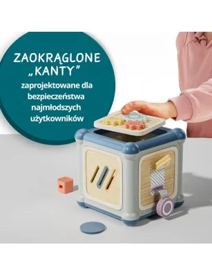 TOPBRIGHT Kostka edukacyjna 10w1 manipulacyjna Mistrz małej motoryki 18M+