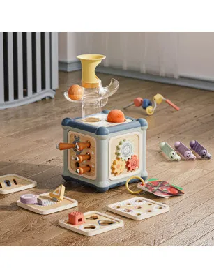 TOPBRIGHT Kostka edukacyjna 10w1 manipulacyjna Mistrz małej motoryki 18M+