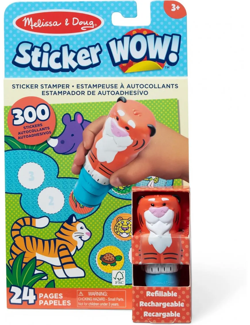 Sticker WOW! stempelki z naklejkami tygrysek, Melissa & Doug