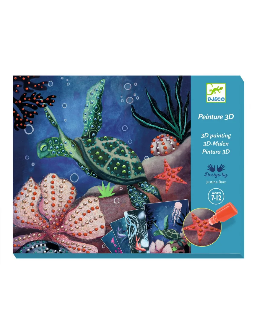 GŁĘBIA OCEANU zestaw artystyczny malowanie 3D Djeco