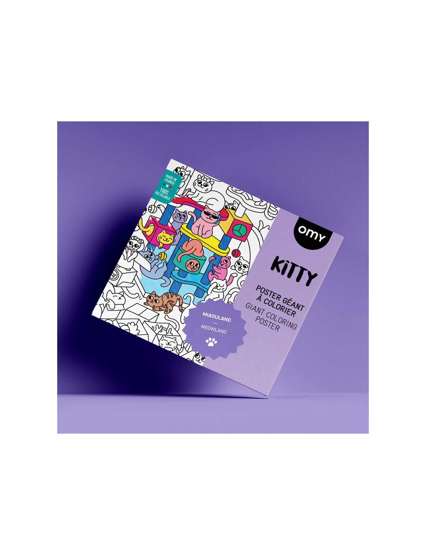 Gigantyczna kolorowanka 100x70 - KITTY OMY