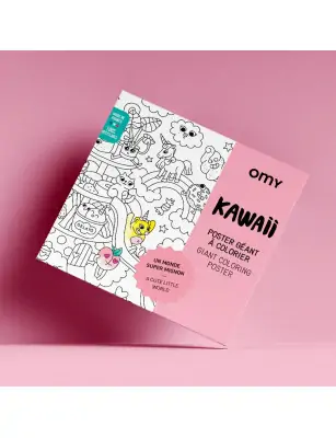 Gigantyczna kolorowanka 100 x 70 cm - Kawaii, OMY