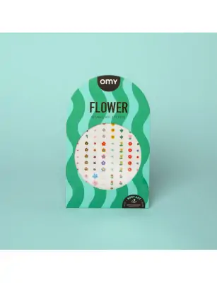 Naklejki na paznokcie flower - 120 sztuk OMY
