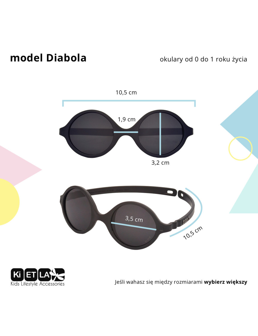 KiETLA, Okulary przeciwsłoneczne Diabola, 0-1, Light Blue