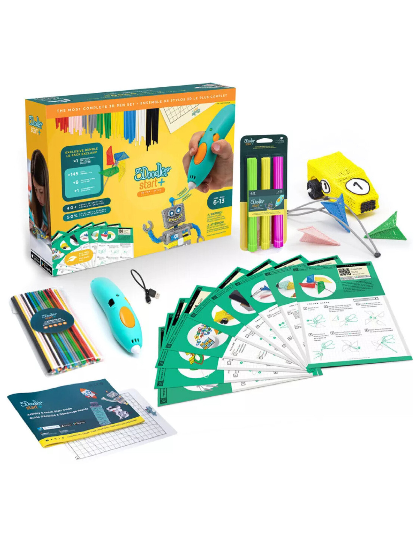 Długopis 3D 3Doodler Start+ z 147 wkładami ECO | Ecobobo