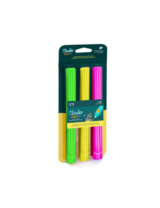 Zapasowe wkłady 3Doodler Start, 75 sztuk, Neon Glow