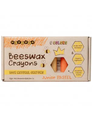 Kredki z wosku pszczelego Medenka JUNIOR PASTEL , 100% naturalne