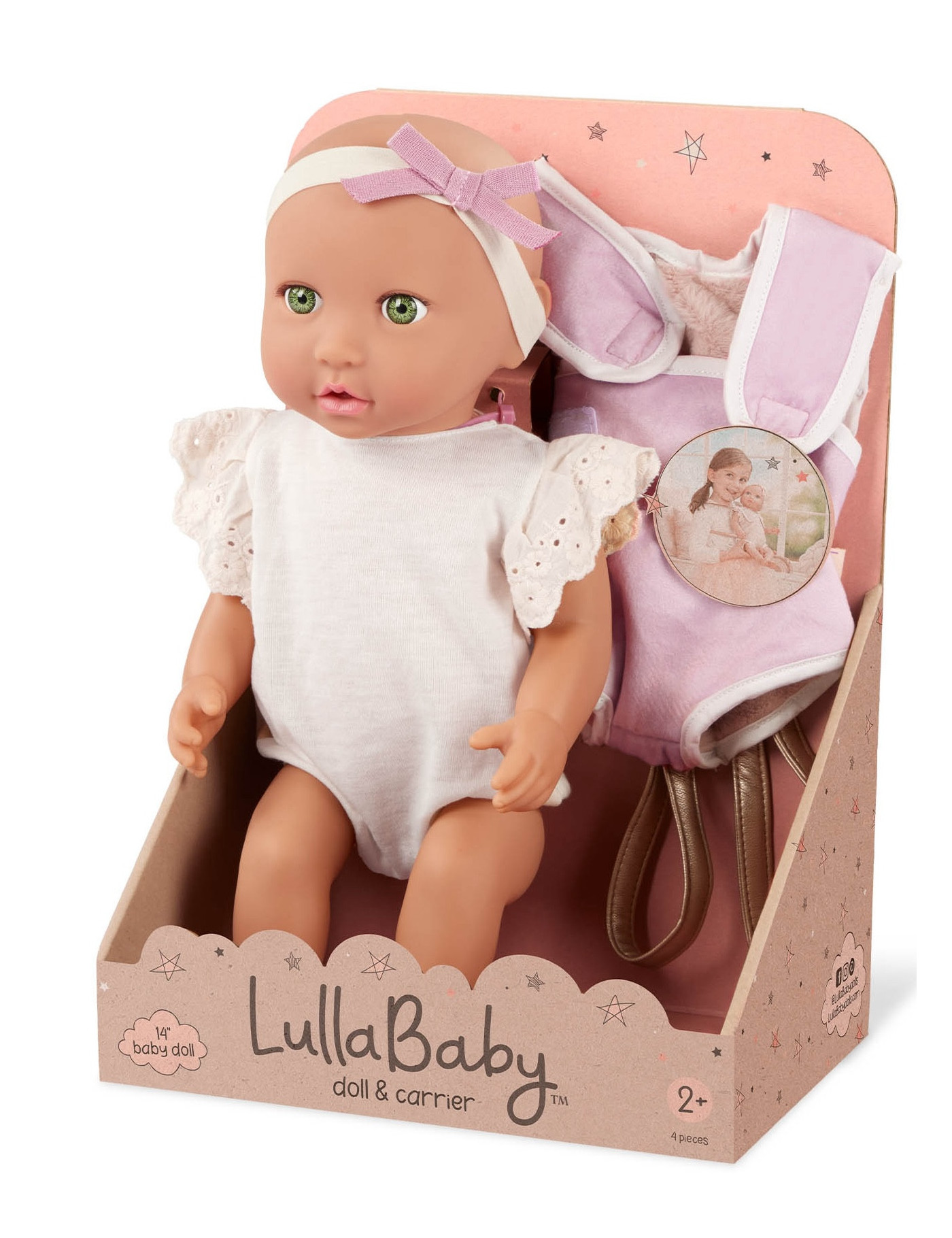 Lulla Baby Lalka NIEMOWLĘ, z NOSIDEŁKIEM Lulla Baby Lalka NIEMOWLĘ, z NOSIDEŁKIEM