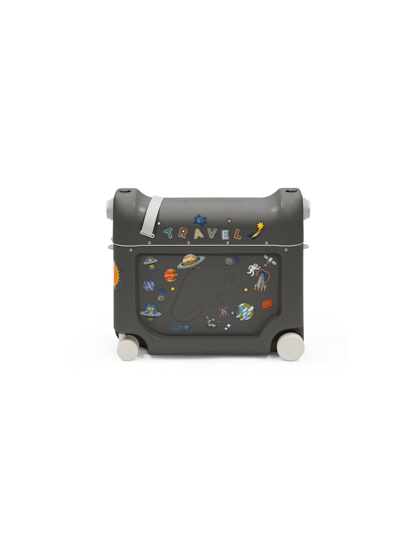 JetKids™ od Stokke® Midnight Grey dziecięca walizka na kółkach rozkładana jako łóżeczko