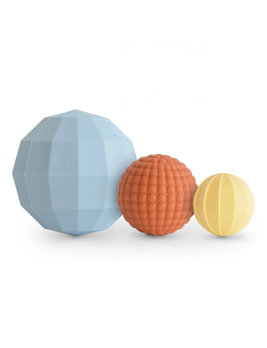 Kule Sensoryczne Nesting Spheres Powder Blue - Mushie