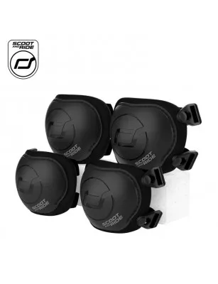SCOOTANDRIDE Zestaw ochraniaczy dla dzieci Black (XXS oraz S)