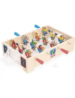 Janod Gra zręcznościowa drewniana Mini hokej Applepop 3+