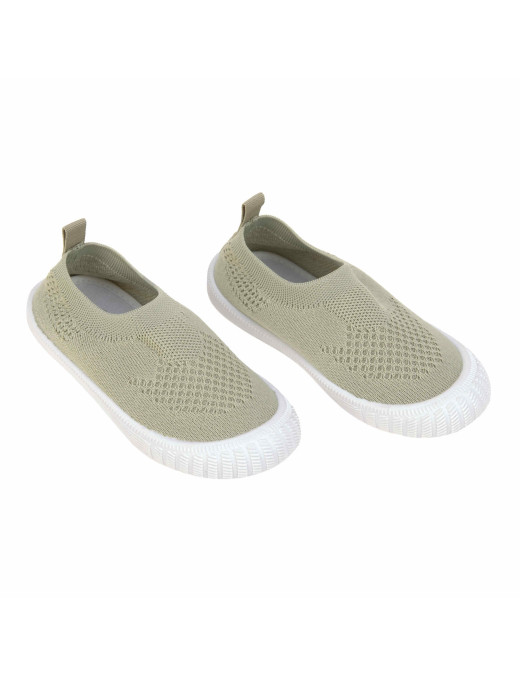 Lassig Ultrawygodne elastyczne trampki dziecięce z antypoślizgową podeszwą Splash & Fun Khaki