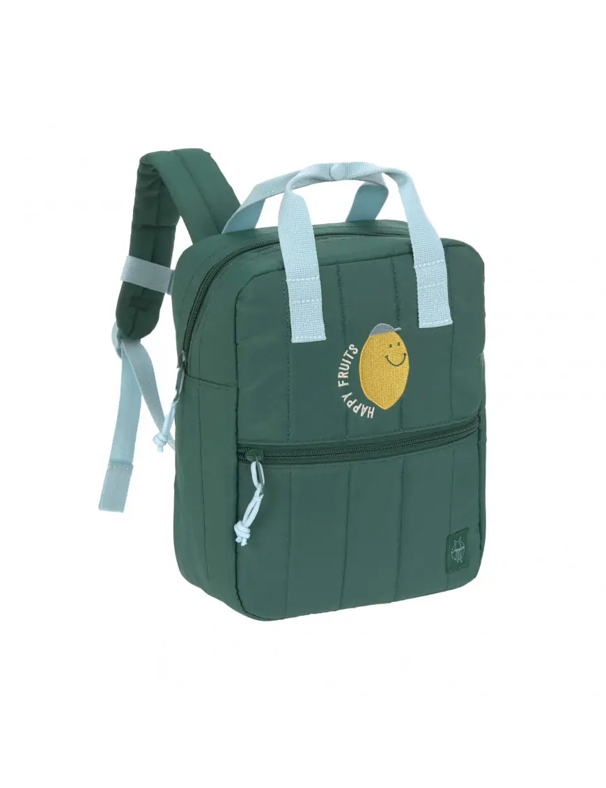 Lassig Plecak mini kwadratowy Little Gang Lemon dark green